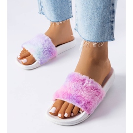 Colorful slides with fur from Raffaele multicolored 1