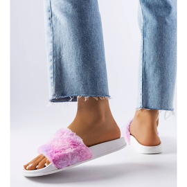 Colorful slides with fur from Raffaele multicolored 2