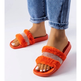 Orange sliders with cubic zirconia from Carrito 1