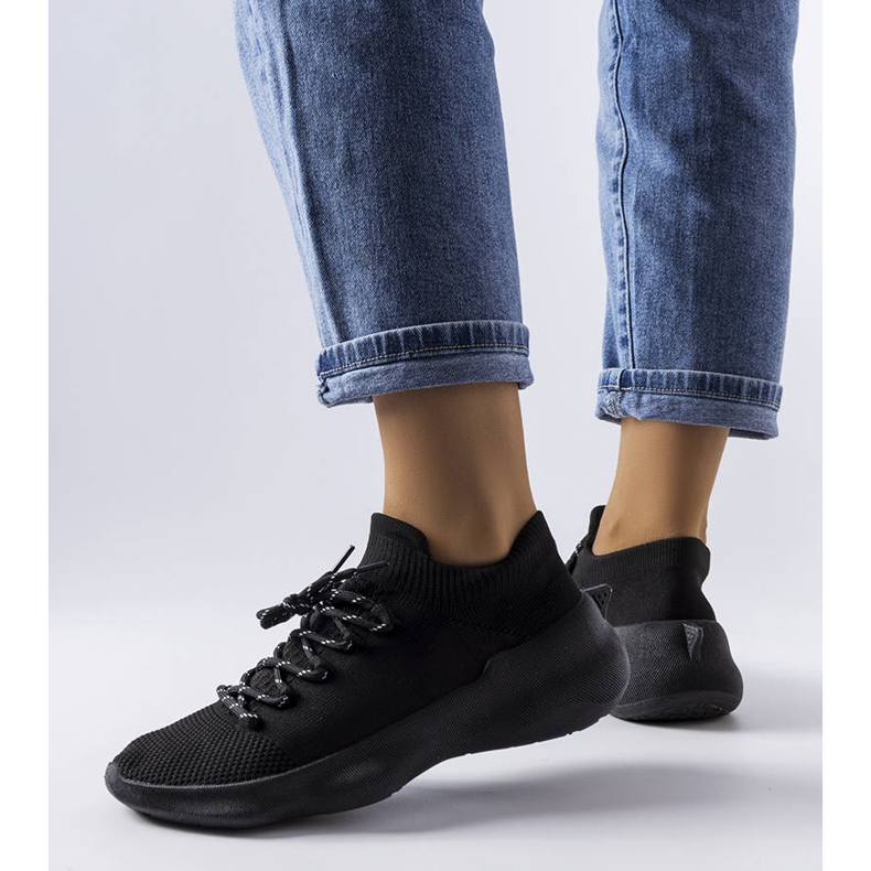Black textile sneakers from Côté 1
