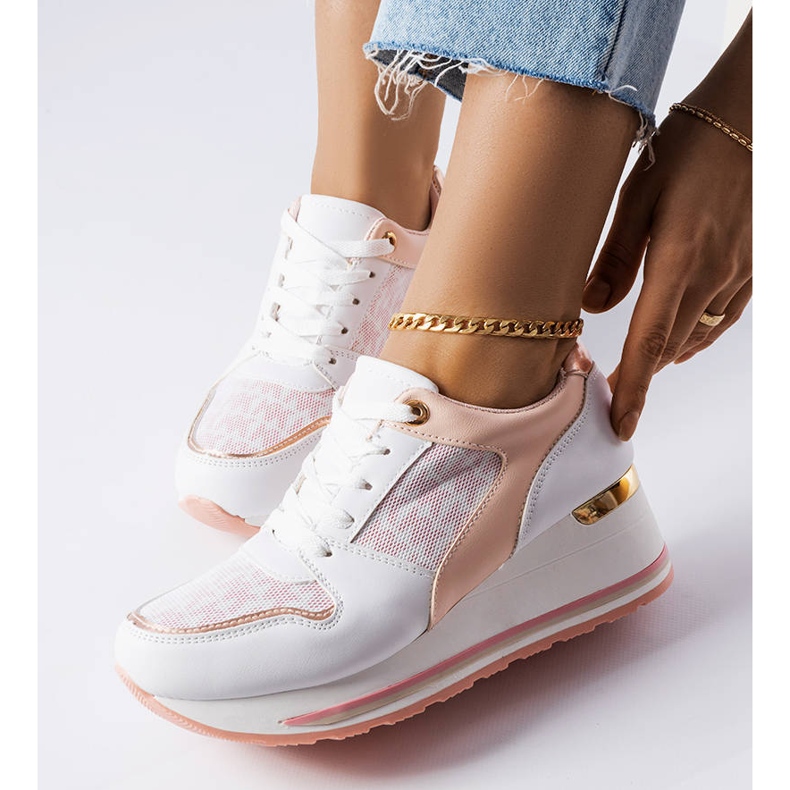 Pink wedge sneakers from Pouliotte 1
