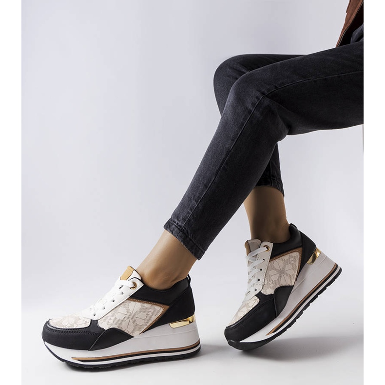 Black wedge sneakers from Pouliotte 1