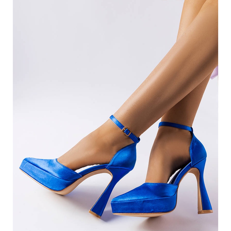 Blue high heel pumps from Lowell 1