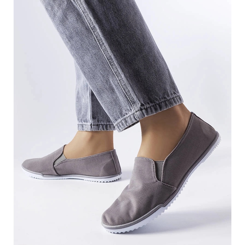 Gray elastic sneakers from Gaulin grey 1