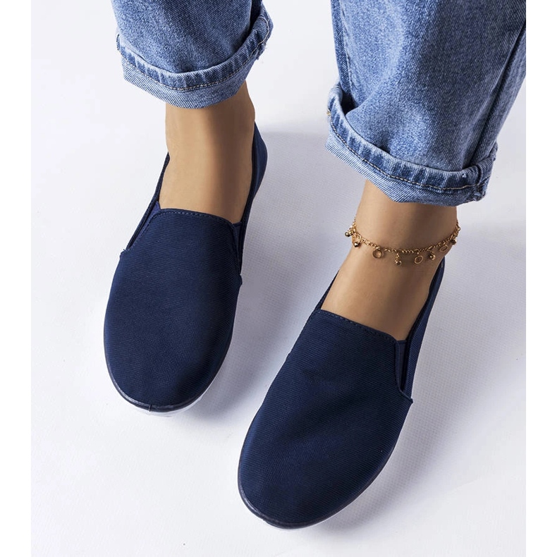 Navy blue elastic sneakers from Gaulin 1