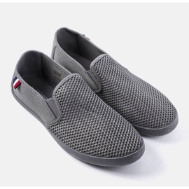 Men's gray openwork sneakers from Garibaldi grey 1