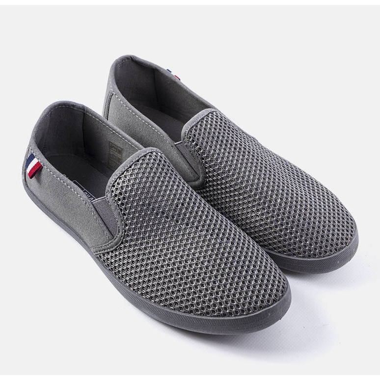 Men's gray openwork sneakers from Garibaldi grey 1