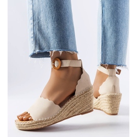 Beige wedge espadrilles from Turcotte 1