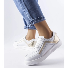 White leather shoes with perforations from Gilles 1