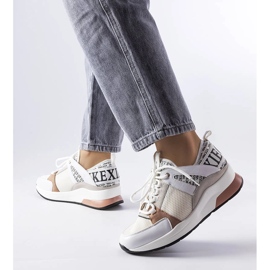 Venezia White and pink sneakers from Vincez 1