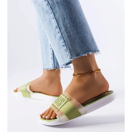 Green rubber slippers from Paris 1 Green rubber slippers from Paris 1