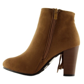 Fringe C138 Camel fringed boots brown 2