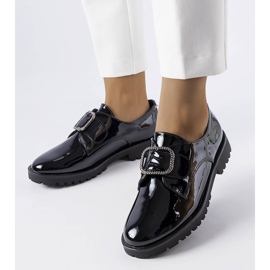 Black lacquered shoes with Jarisile buckle 1