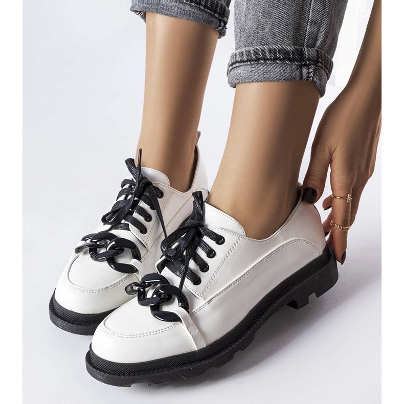 White brogues with a chain from Allain 1