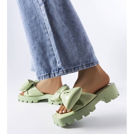 Seastar Green slippers with tractor soles from Bossé 2