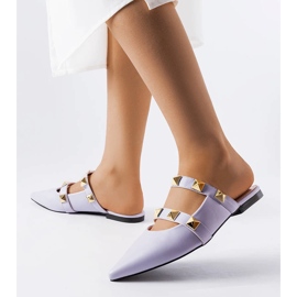 Purple studded slides from Ruckman 1