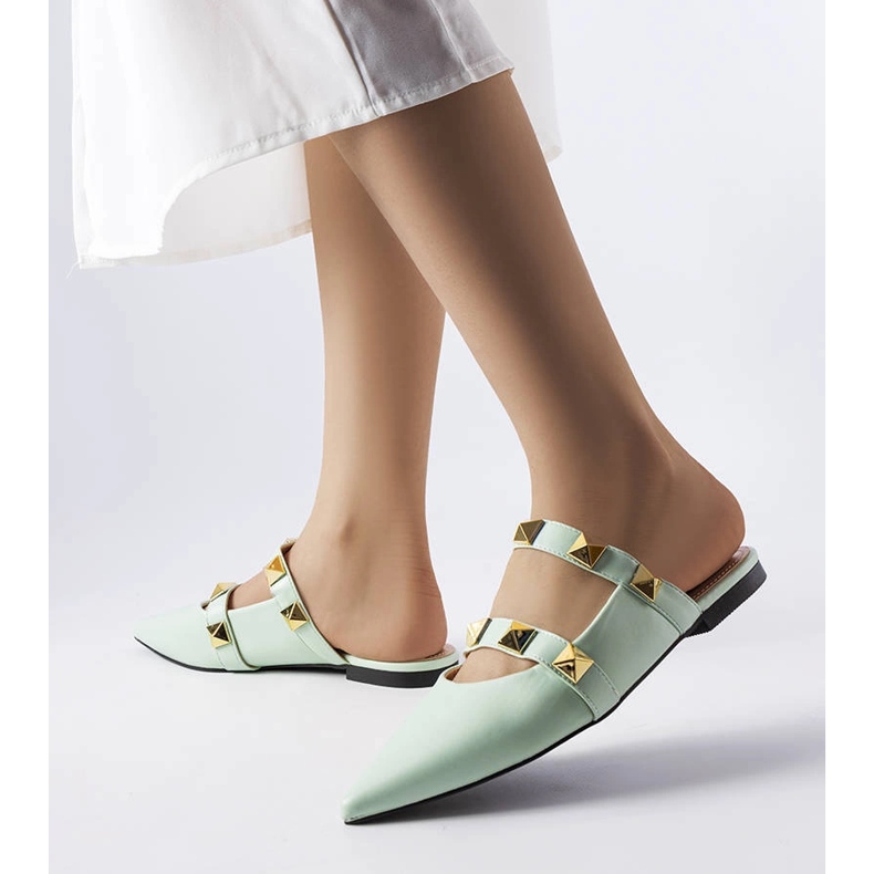 Green pointy toe sandals from Ruckman 1 Green pointy toe sandals from Ruckman 1
