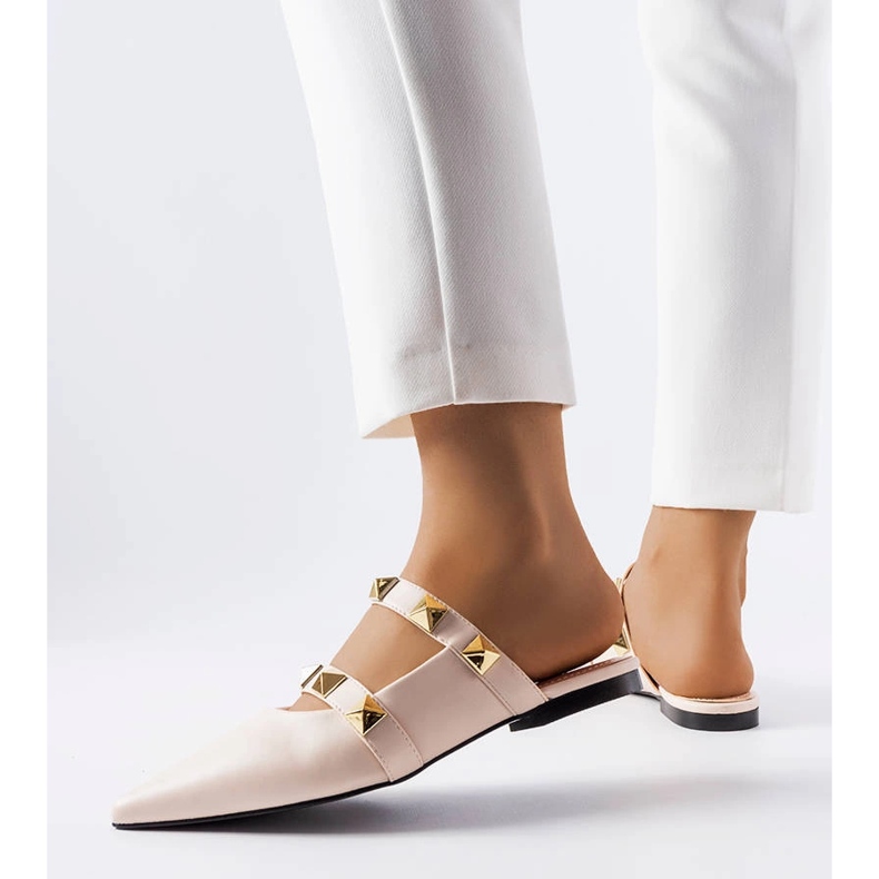 Beige pointed toe sandals from Ruckman 1