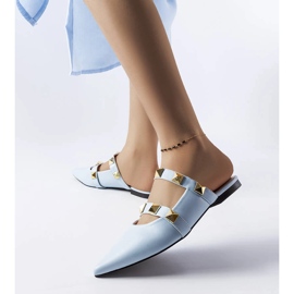 Blue studded sandals from Ruckman 1