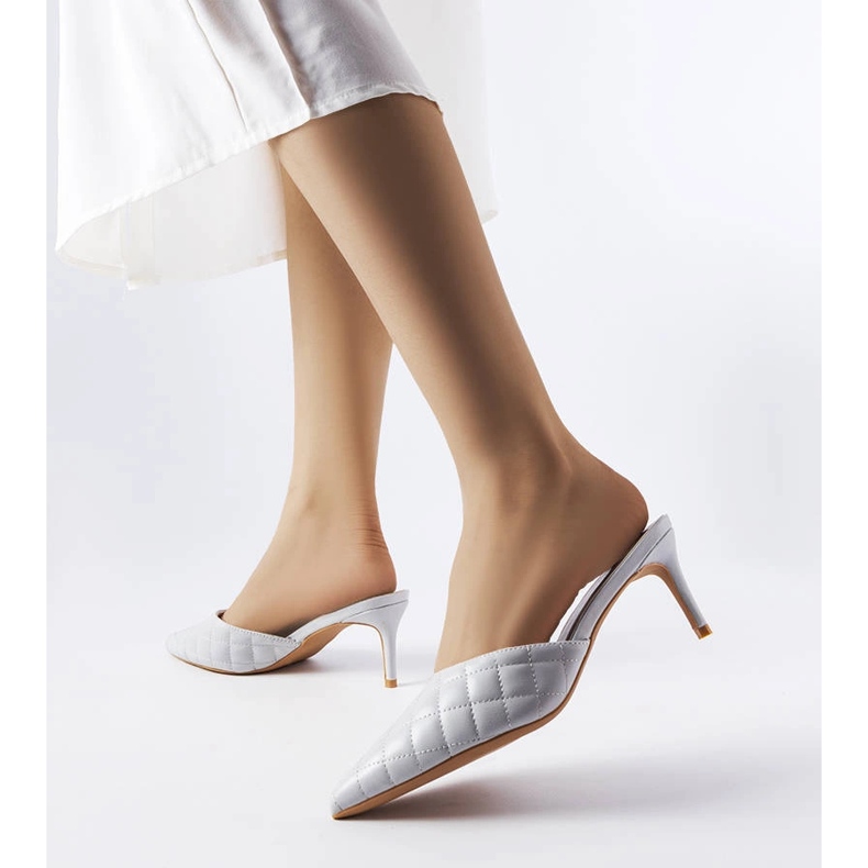 Gray quilted flip-flops from Lambert grey 1