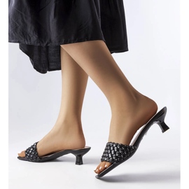 Black low heel sandals from Burbank 1 Black low heel sandals from Burbank 1