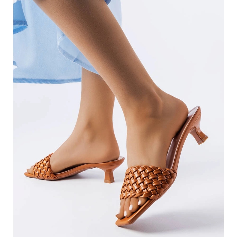 Brown low heel sandals from Burbank 2