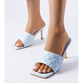 Blue quilted flip-flops from Penese 1