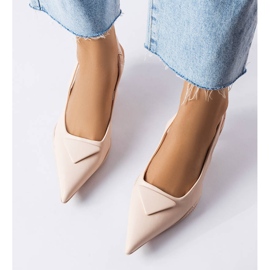 Beige low heel sandals from Gougeon 1