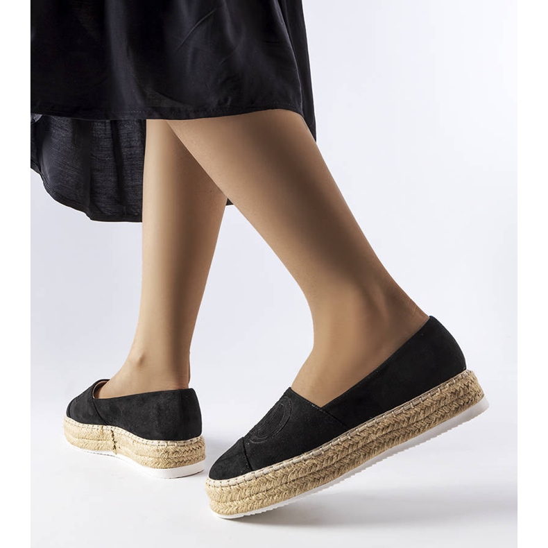 Black platform espadrilles from Beaudry 1