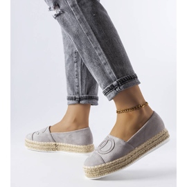 Gray platform espadrilles from Beaudry grey 2