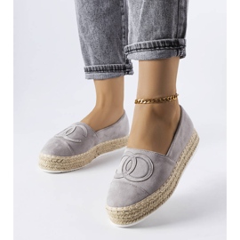 Gray platform espadrilles from Beaudry grey 1