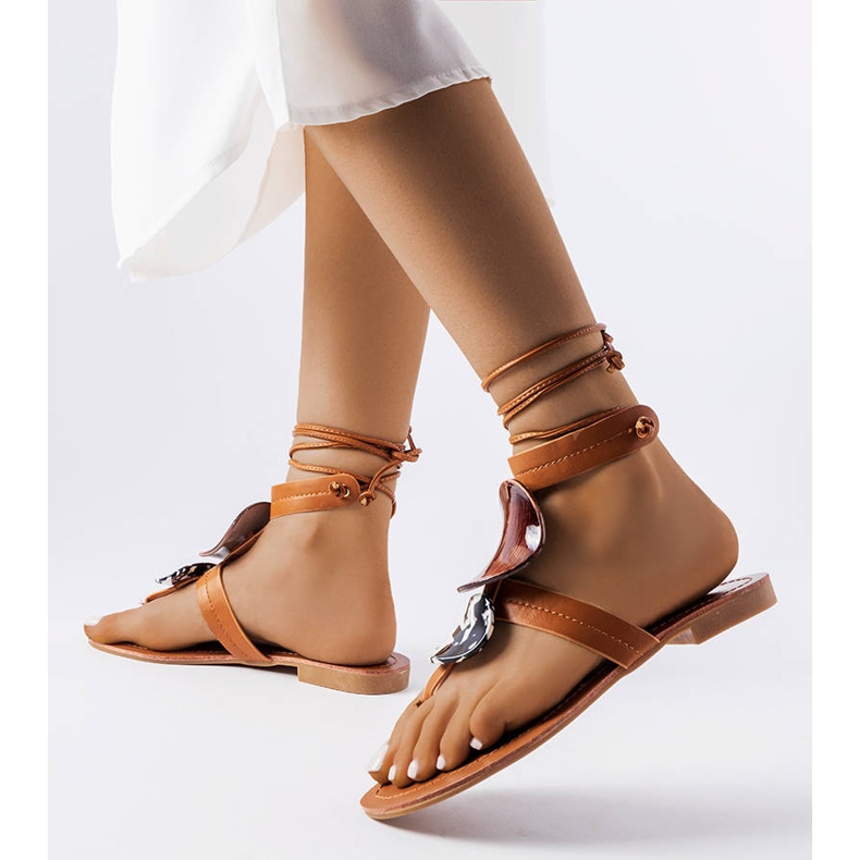Moines brown decorative sandals 1