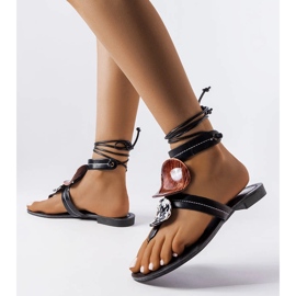 Moines black decorative sandals 1 Moines black decorative sandals 1