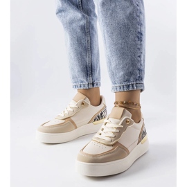 Beige platform sneakers from Tooele 1