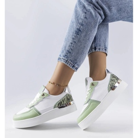 Green sneakers on the Tooele platform 1 Green sneakers on the Tooele platform 1