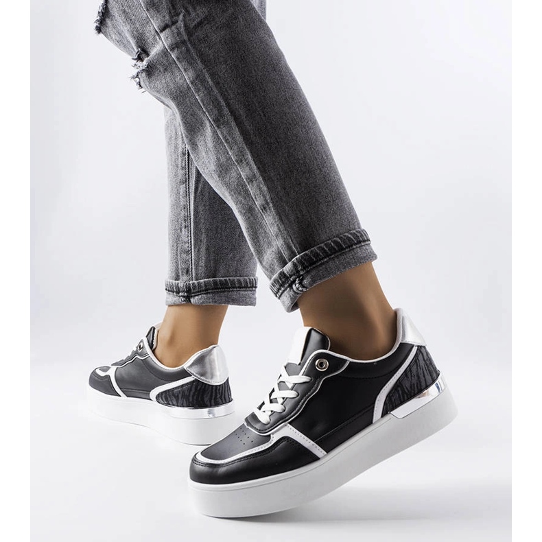 Black platform sneakers from Tooele 1