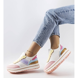 Pink sneakers with glitter inserts from Lang 1