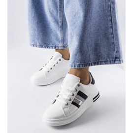 Black and white platform sneakers from Sacaton 1