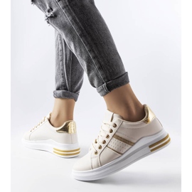 Beige platform sneakers from Lanoie 1
