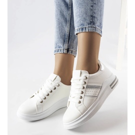Lanoie white platform sneakers 1