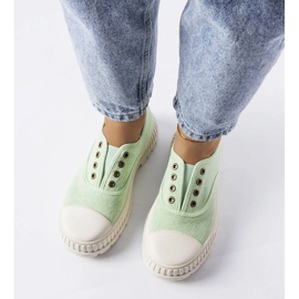 Walton green elasticated sneakers 1