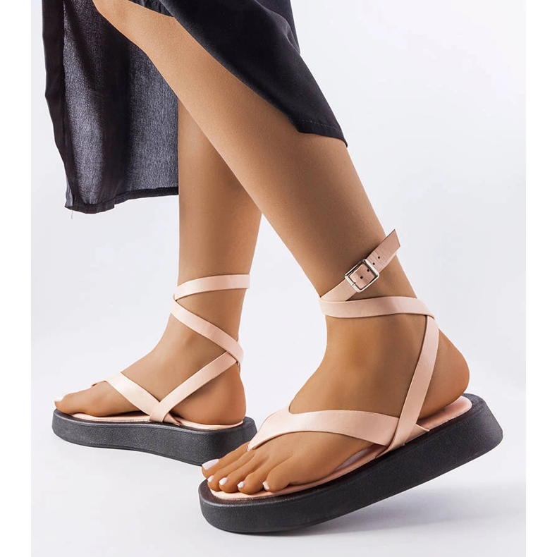 Beige platform sandals from Salt 1