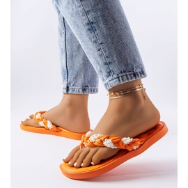 Orange sliders decorated with Conifer pearls 1