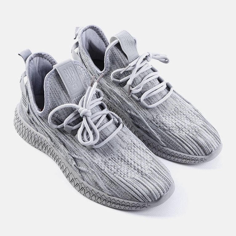 Men's gray Big Star sneakers LL174339 grey 1