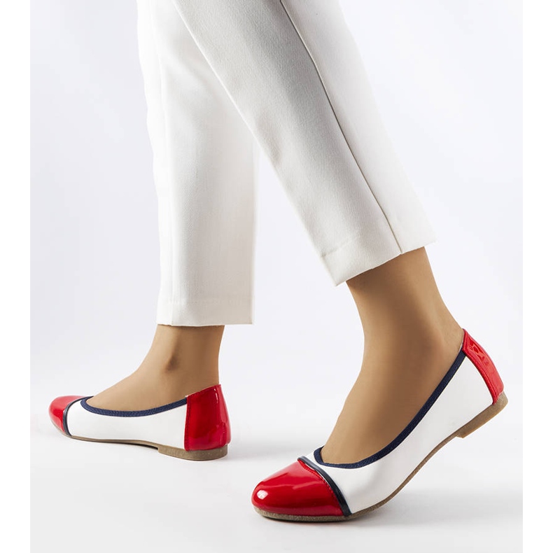 Red and white ballerinas from Salmons 2