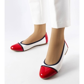 Red and white ballerinas from Salmons 1