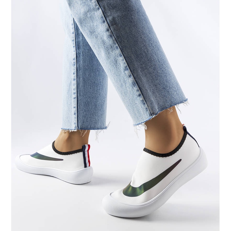 Stover white elastic sneakers 1