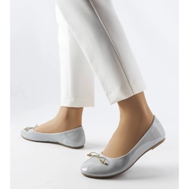 Lakewood gray lacquered ballerinas grey 1