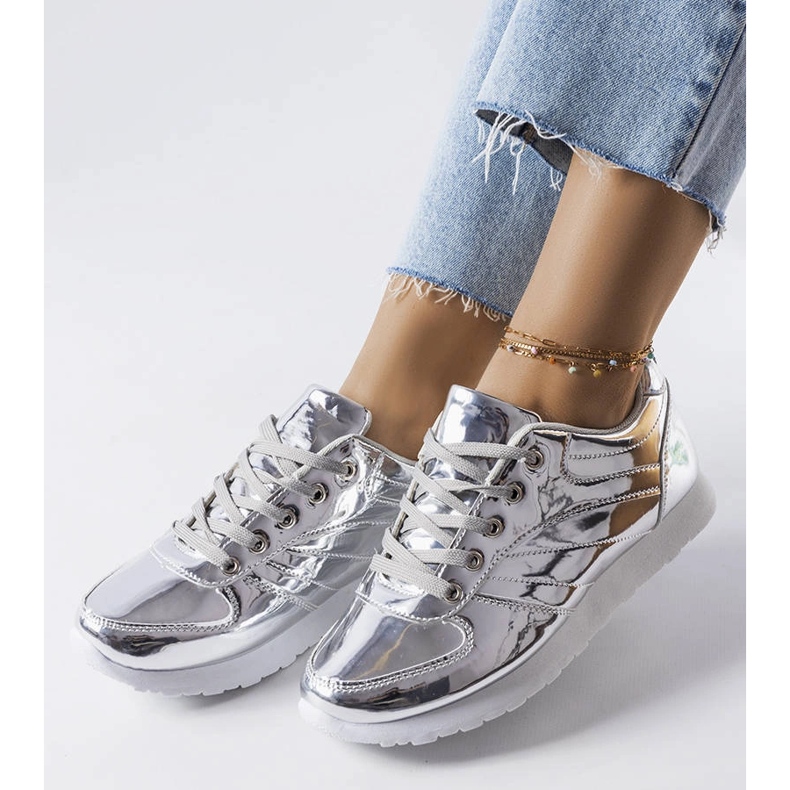 Quessy silver sneakers 1 Quessy silver sneakers 1