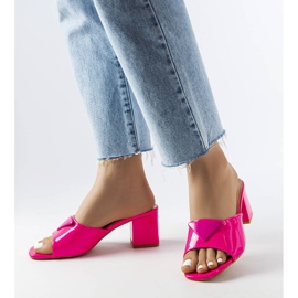 Pink lacquered Branch post sliders 1